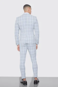 boohooMAN Super Skinny Check Suit Trousers | UK| Suits & Tailoring|Trousers