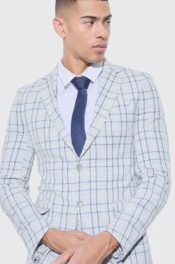 boohooMAN Super Skinny Check Suit Trousers | UK| Suits & Tailoring|Trousers