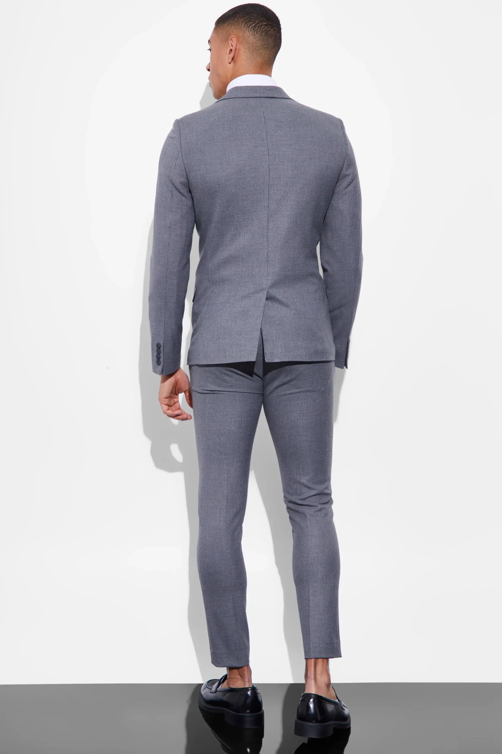 boohooMAN Super Skinny Mini Texture Suit | UK| Suits & Tailoring