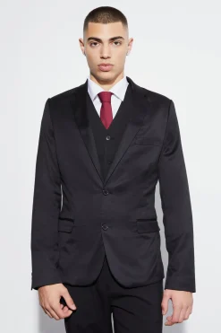 boohooMAN Super Skinny Satin Suit Jacket | UK| Suits & Tailoring