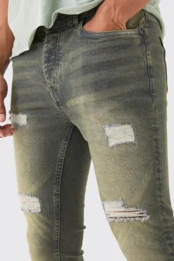 boohooMAN Super Skinny Stretch Ripped Jean | UK| Trousers|Jeans