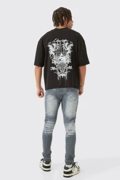 boohooMAN Super Skinny Stretch Ripped Jean In Dirty Wash | UK| Trousers|Jeans