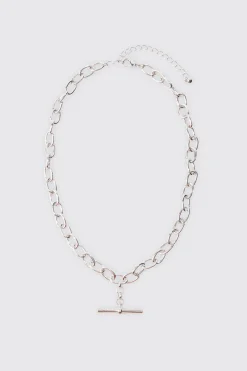 boohooMAN T Bar Chain Necklace In | UK| Jewellery & Watches