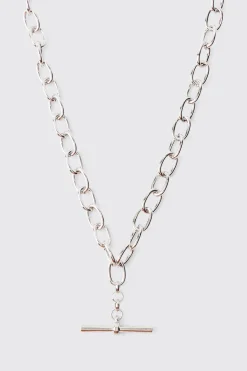 boohooMAN T Bar Chain Necklace In | UK| Jewellery & Watches