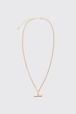 boohooMAN T Bar Pendant Necklace In | UK| Jewellery & Watches