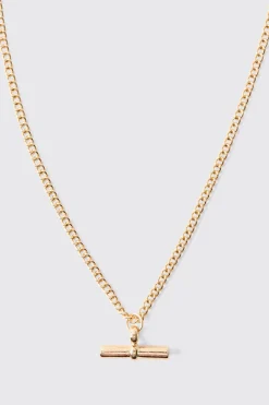 boohooMAN T Bar Pendant Necklace In | UK| Jewellery & Watches