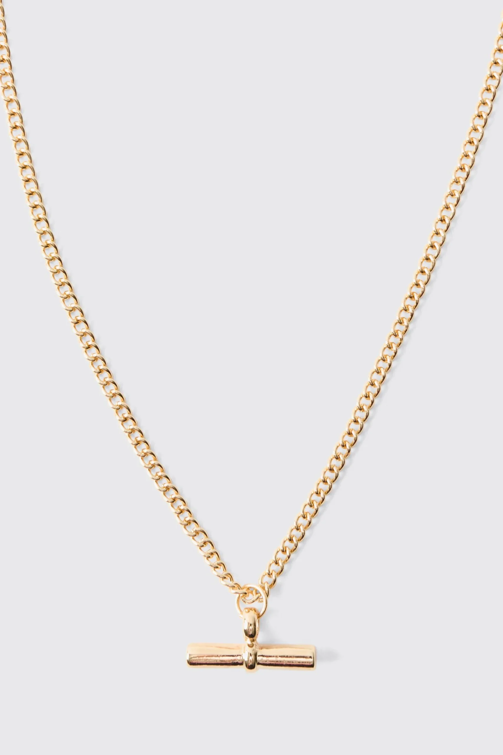 boohooMAN T Bar Pendant Necklace In | UK| Jewellery & Watches