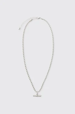 boohooMAN T Bar Pendant Necklace In | UK| Jewellery & Watches