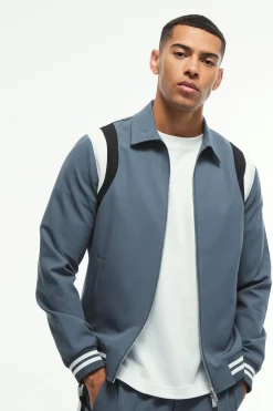 boohooMAN Tailored Collared Varsity Bomber Jacket | UK| Sets & Co-Ords|Coats & Jackets