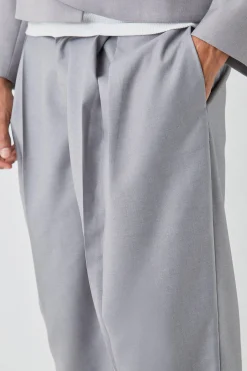 boohooMAN Tailored Fixed Waist Wide Leg Pleated Trouser In | UK| Suits & Tailoring|Trousers