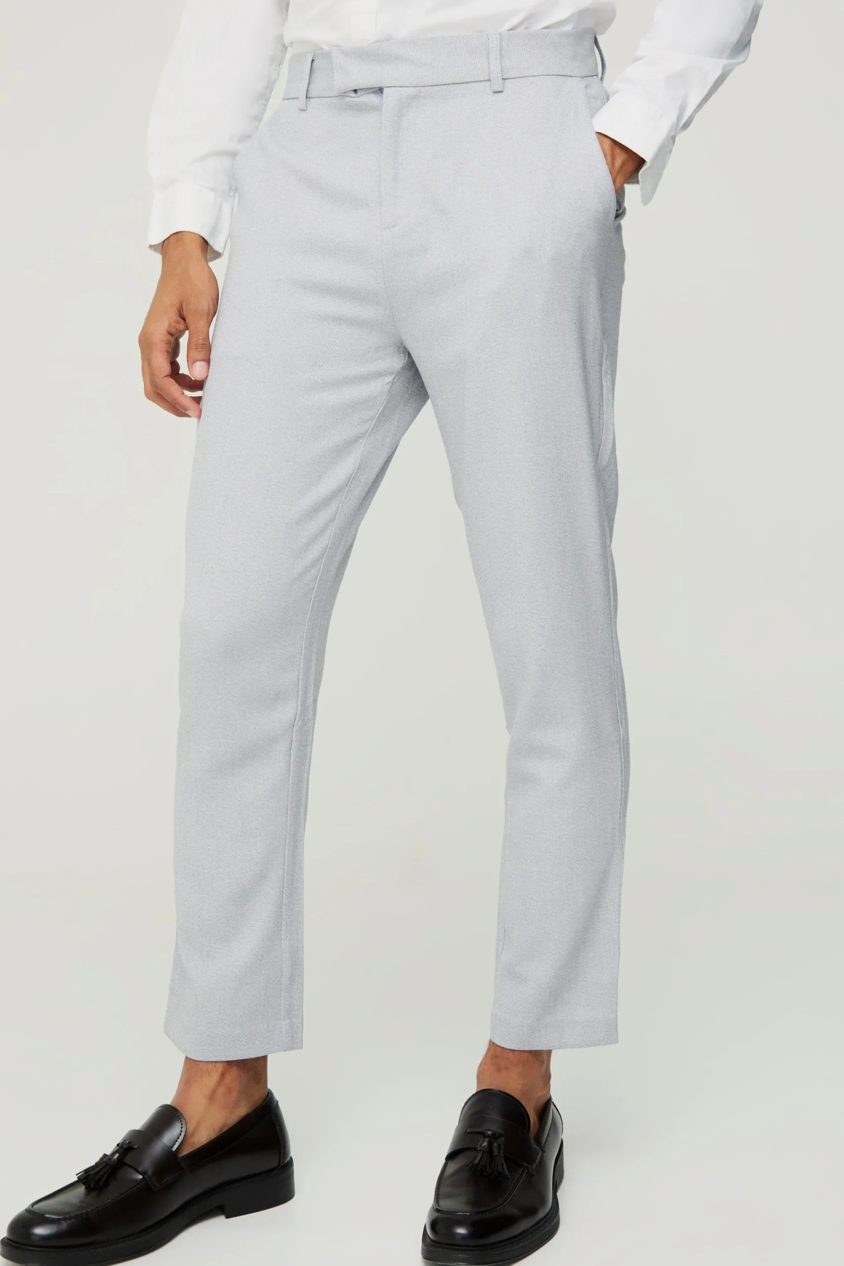 boohooMAN Tailored Marl Tapered Trousers | UK| Suits & Tailoring