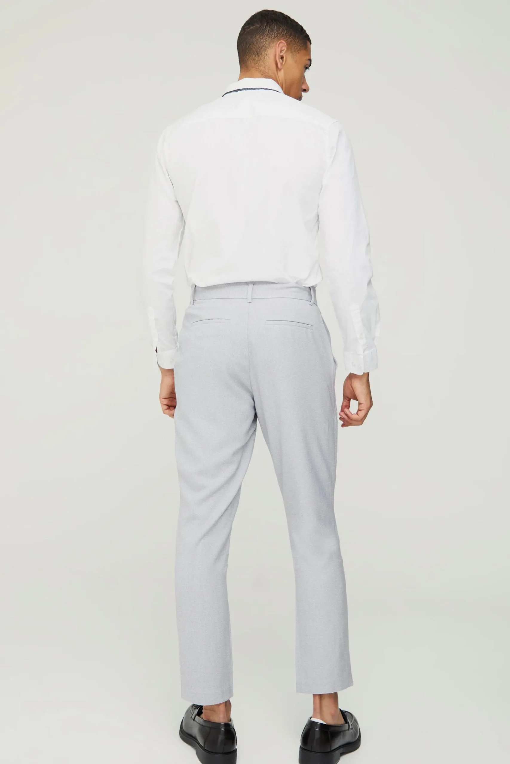 boohooMAN Tailored Marl Tapered Trousers | UK| Suits & Tailoring