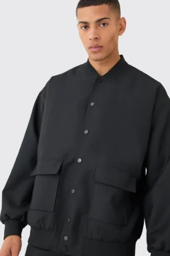 boohooMAN Tailored Oversized Bomber Jacket | UK| Suits & Tailoring