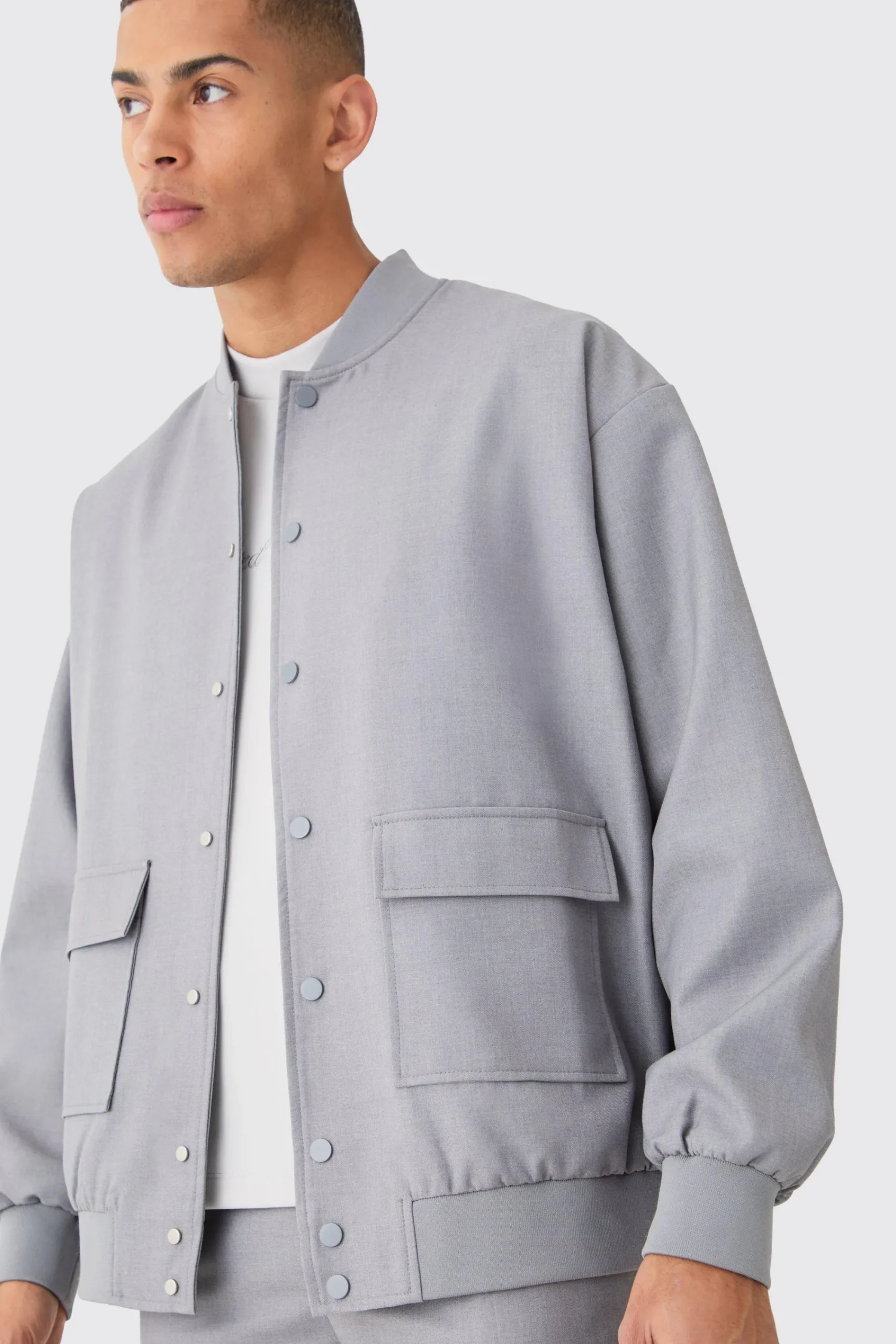 boohooMAN Tailored Oversized Bomber Jacket Smart Set | UK| Suits & Tailoring