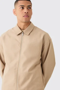 boohooMAN Tailored Zip Up Boxy Fit Harrington Jacket | UK| Suits & Tailoring