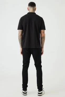 Tall 1/4 Zip Pique Polo | UK^boohooMAN Sale
