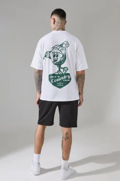Tall Active Golf Country Club Oversized Extended Neck T-shirt | UK^boohooMAN Online