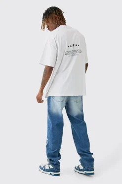 boohooMAN Tall Applique Relaxed Fit Jeans | UK| Trousers|Jeans