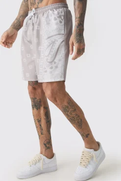 boohooMAN Tall Bandanna Printed Swim Shorts | UK| Shorts