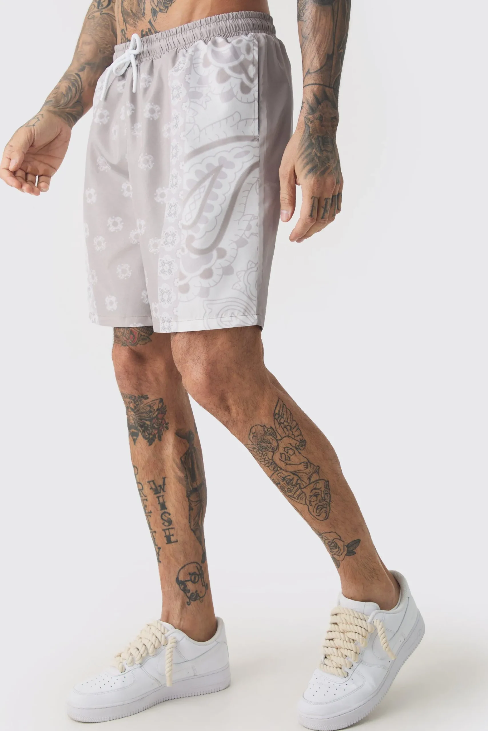 boohooMAN Tall Bandanna Printed Swim Shorts | UK| Shorts