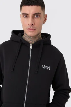 boohooMAN Tall Basic Man Dash Zip Through Hoodie In | UK| Hoodies & Sweatshirts