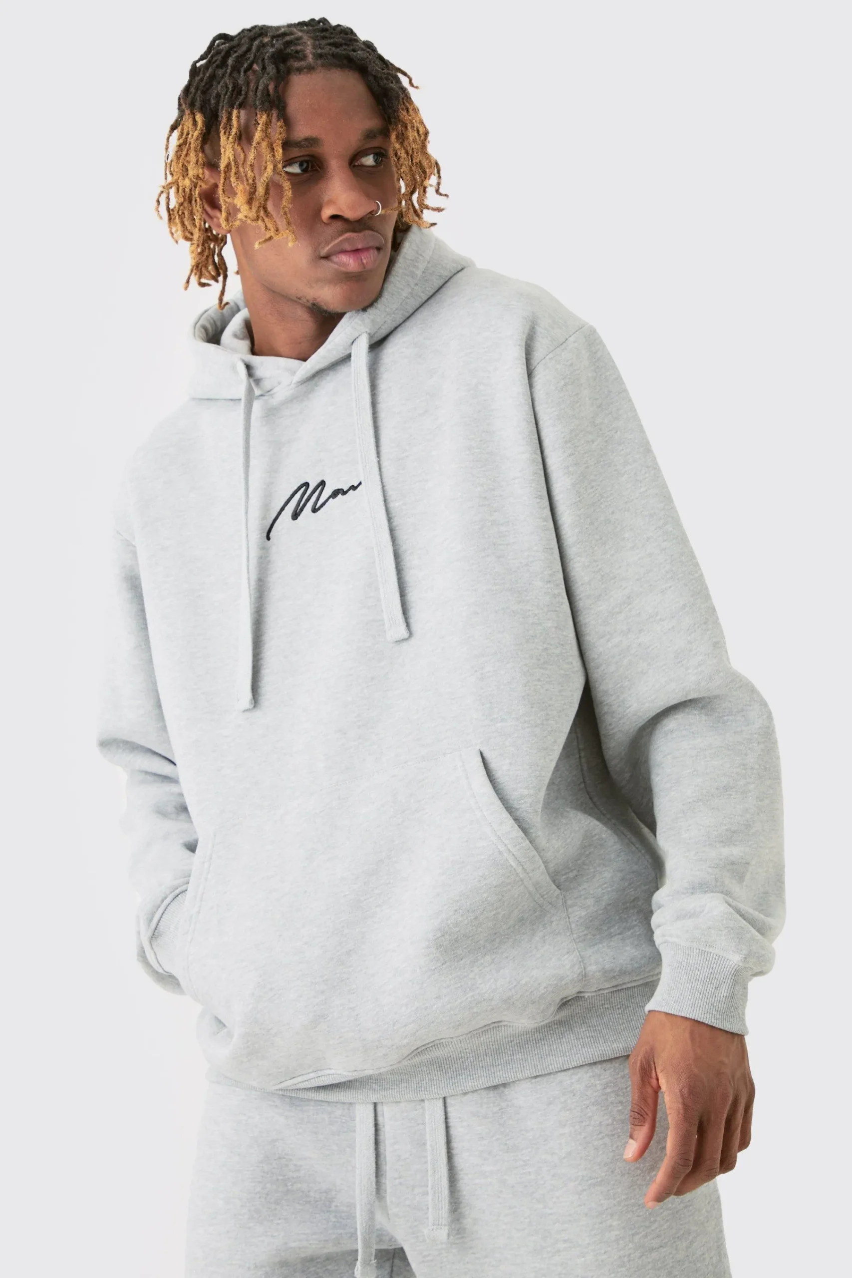 boohooMAN Tall Basic Man Signature Hoodie In | UK| Hoodies & Sweatshirts