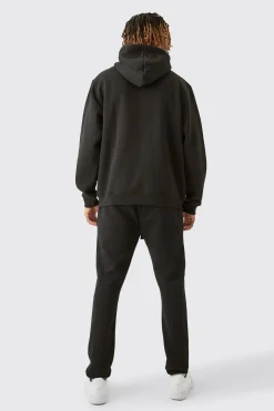 boohooMAN Tall Basic Man Signature Zip Through Hoodie In | UK| Hoodies & Sweatshirts