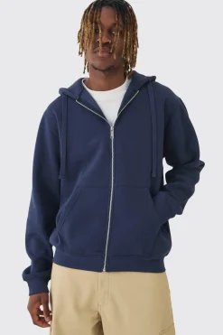 boohooMAN Tall Basic Zip Through Hoodie In | UK| Hoodies & Sweatshirts