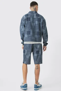 boohooMAN Tall Boxy Patch Work Denim Jacket | UK| Coats & Jackets