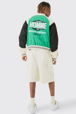 boohooMAN Tall Boxy Twill Biker Panel Moto Jacket | UK| Coats & Jackets