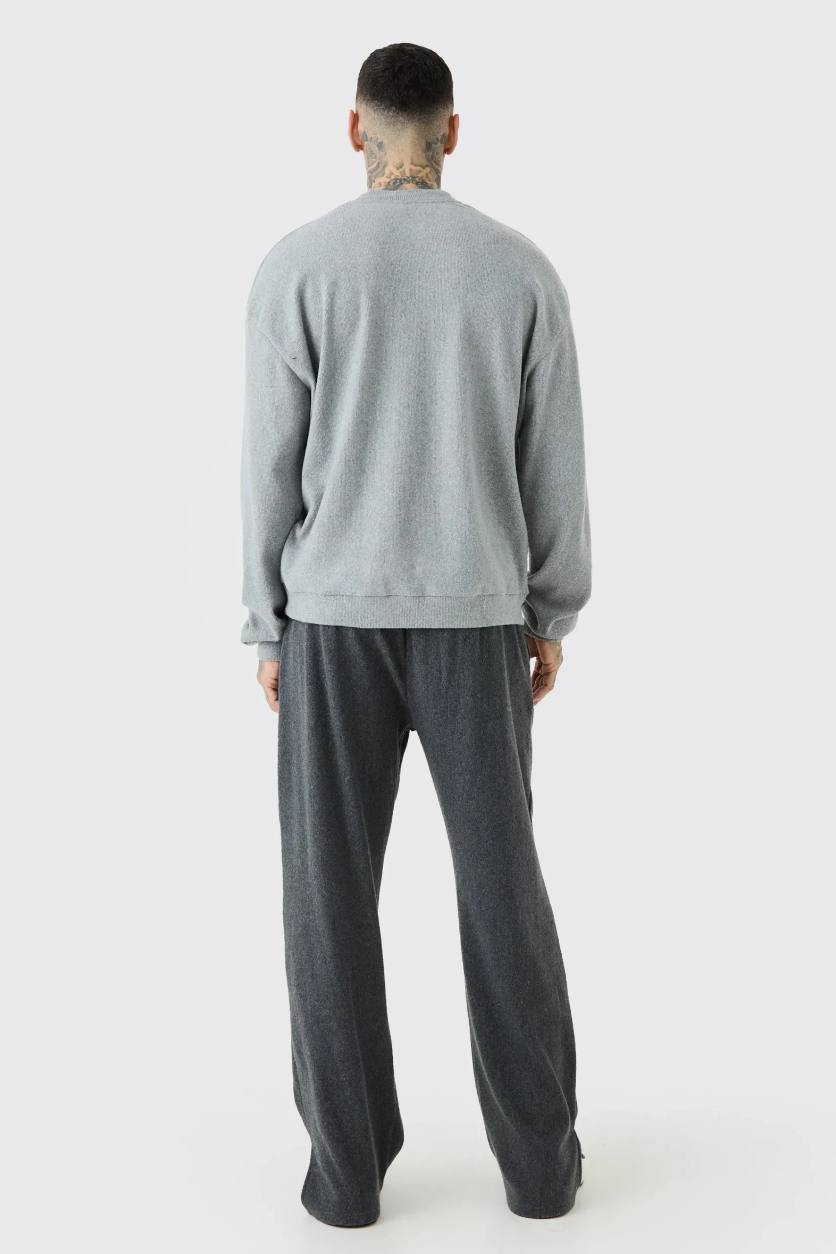 boohooMAN Tall Brushed Rib Ottoman Oversized Sweater | UK| Hoodies & Sweatshirts