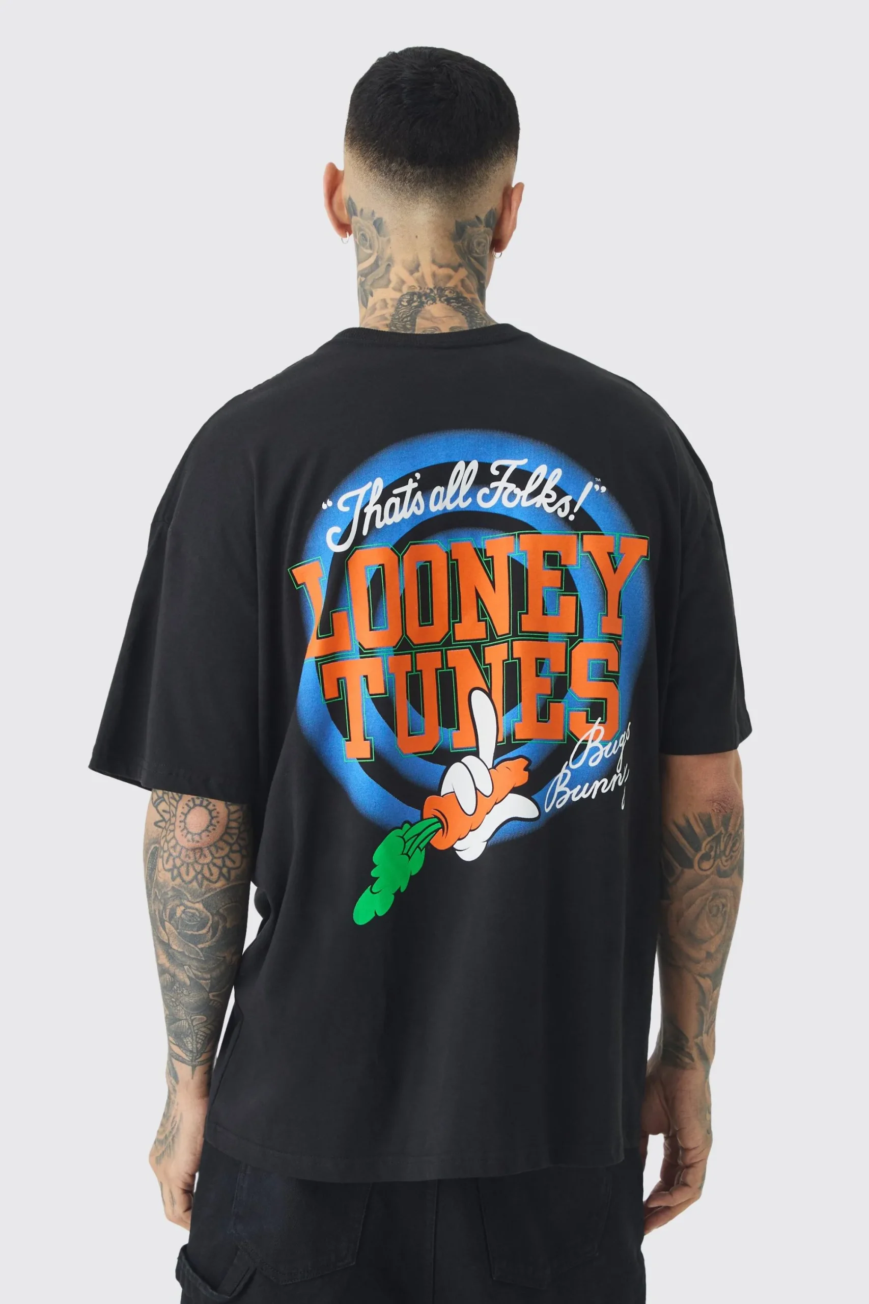 Tall Bugs Bunny Lisence Printed T-shirt In | UK^boohooMAN