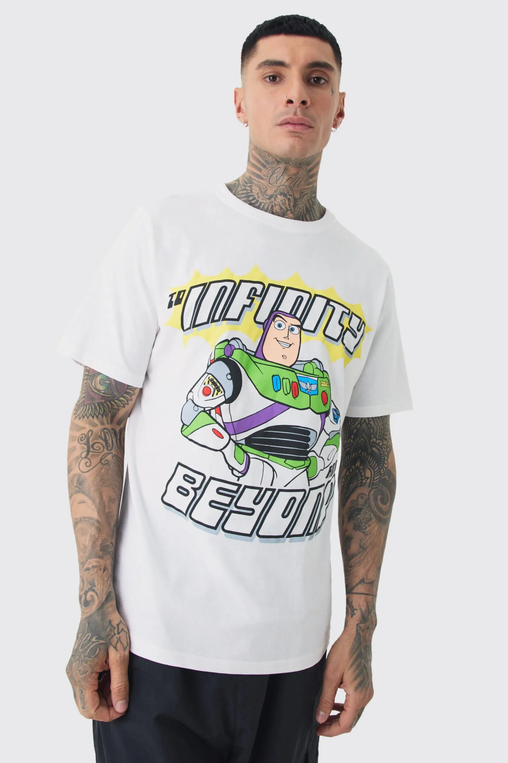 Tall Buzz Lightyear Infinity Printed Licensed T-shirt In | UK^boohooMAN New
