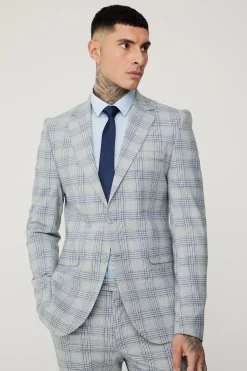 boohooMAN Tall Checked Skinny Fit Suit | UK| Sets & Co-Ords