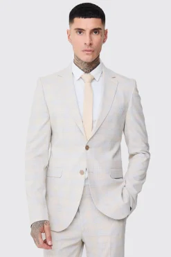 boohooMAN Tall Checked Skinny Fit Suit In | UK| Sets & Co-Ords