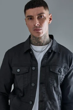 boohooMAN Tall Coated Denim Jacket | UK| Coats & Jackets