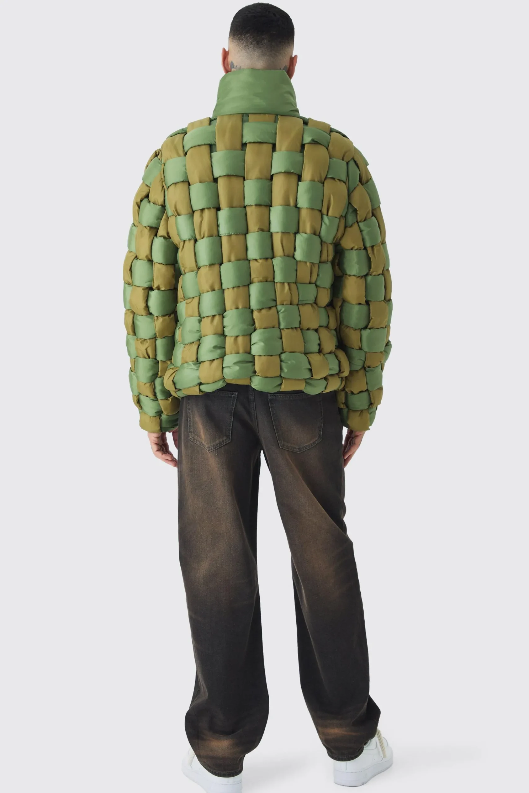 boohooMAN Tall Contrast Hand Weft Padded Puffer Jacket In | UK| Coats & Jackets