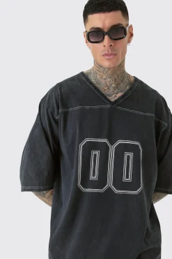 boohooMAN Tall Contrast Stitch Varsity T-shirt & Short Set | UK| Tracksuits