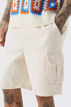 boohooMAN Tall Cord Cargo Shorts In | UK| Shorts