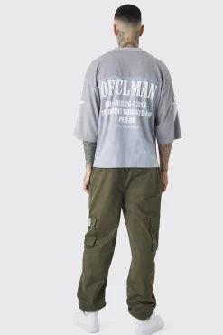 boohooMAN Tall Cuffed Hem Woven Tab Cargo Trousers In | UK| Trousers|Cargos