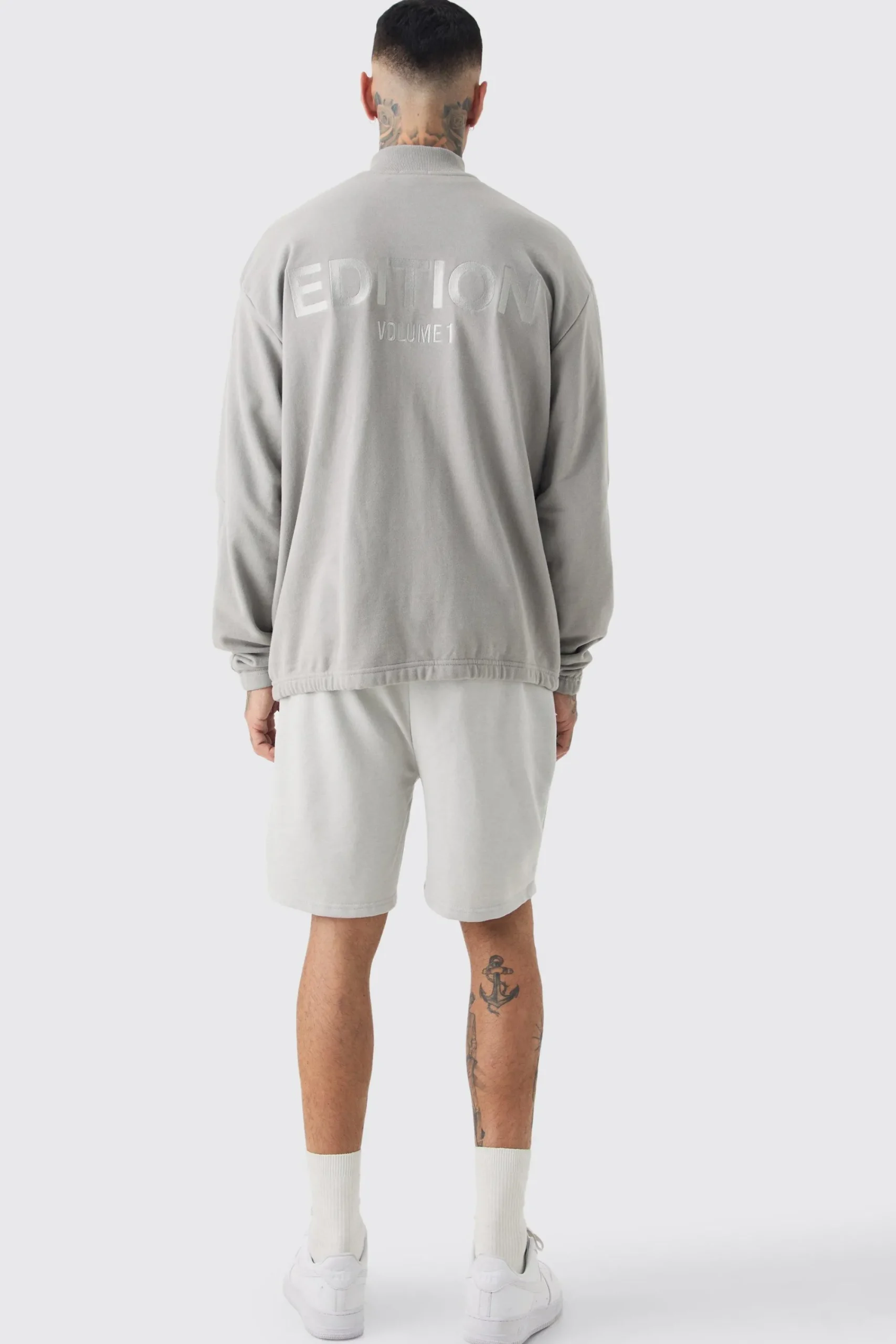 boohooMAN Tall Distressed Applique Loose Short In | UK| Shorts