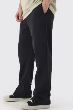 boohooMAN Tall Double Waistband Baggy Fit Jersey Bottoms In | UK| Trousers|Joggers