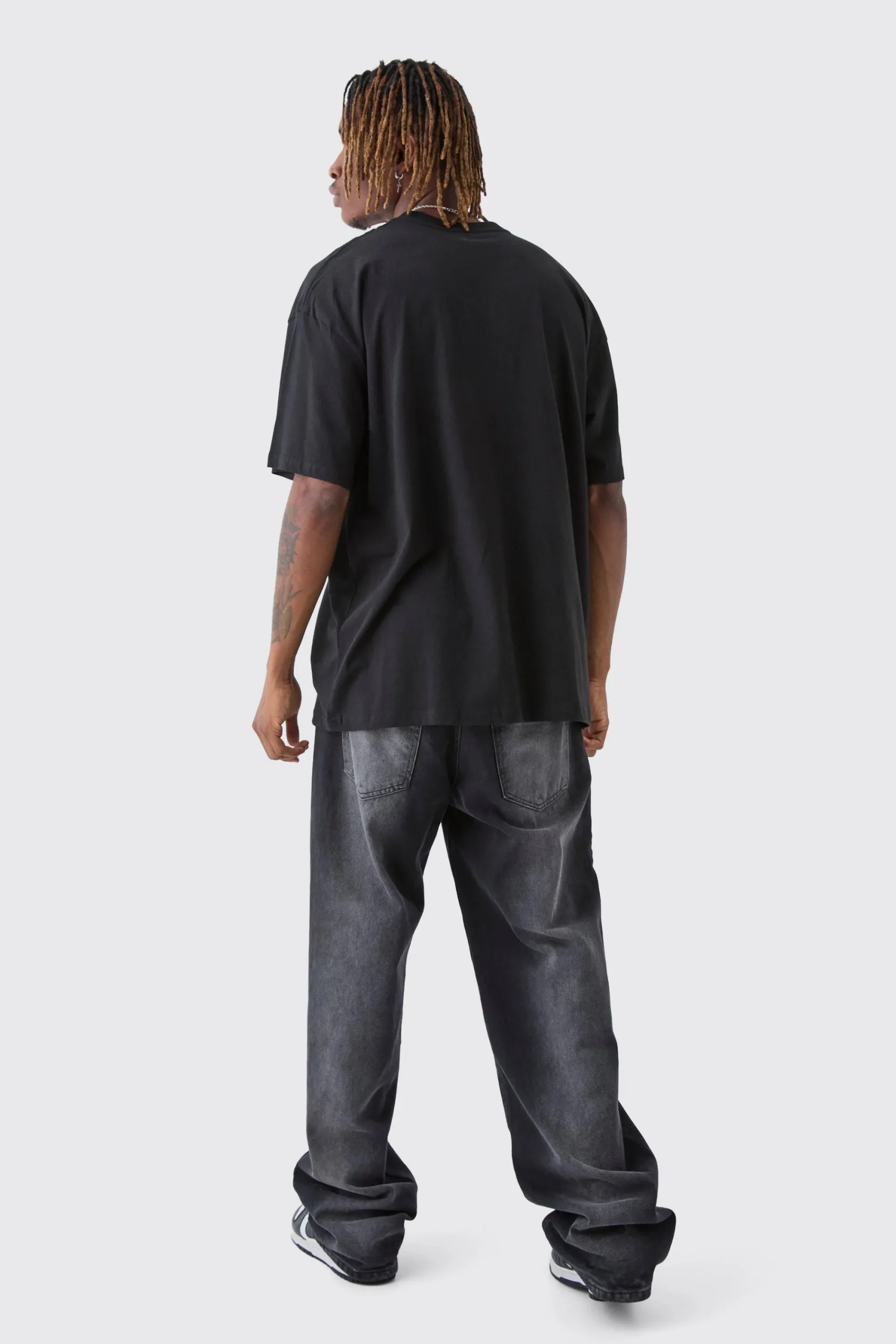 Tall Drip Floral Print Oversized T-Shirt | UK^boohooMAN