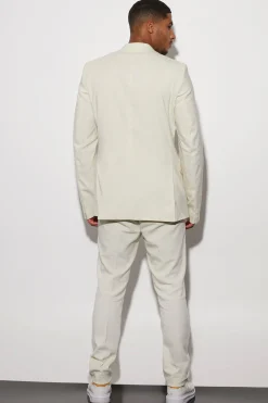 boohooMAN Tall Slim Linen Suit Set | UK| Suits & Tailoring