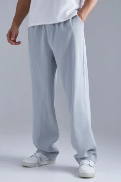 boohooMAN Tall Elastic Waist Relaxed Fit Pleated Trouser | UK| Trousers