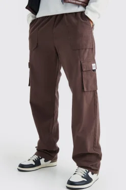 boohooMAN Tall Elastic Waist Relaxed Fit Buckle Cargo Jogger | UK| Trousers|Joggers