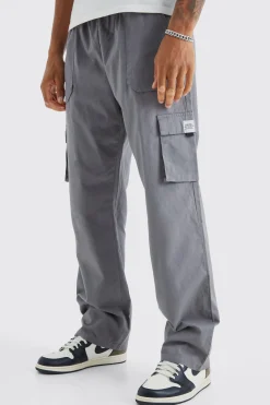 boohooMAN Tall Elastic Waist Relaxed Fit Buckle Cargo Jogger | UK| Trousers|Cargos