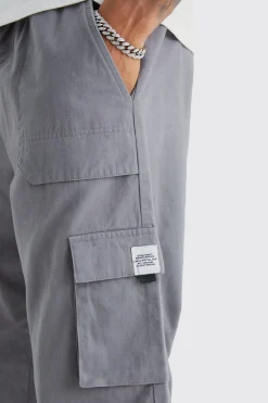 boohooMAN Tall Elastic Waist Relaxed Fit Buckle Cargo Jogger | UK| Trousers|Cargos