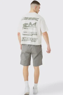 boohooMAN Tall Elastic Waist Relaxed Fit Cargo Shorts In | UK| Shorts