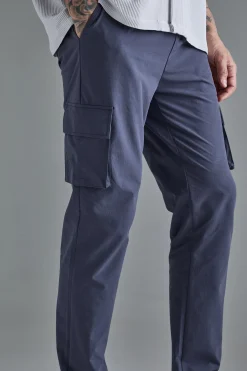 boohooMAN Tall Elasticated Lightweight Technical Stretch Skinny Cargo Trouser | UK| Trousers|Cargos